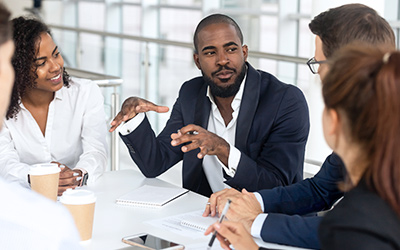 A diverse group of professionals.