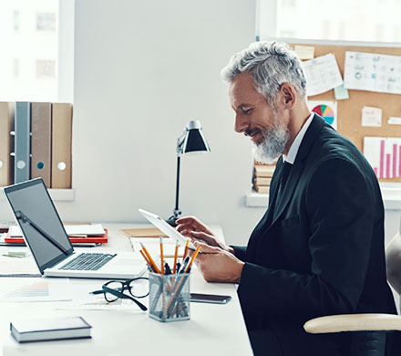 Businessman at desk