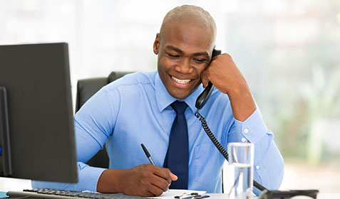 Businessman on phone