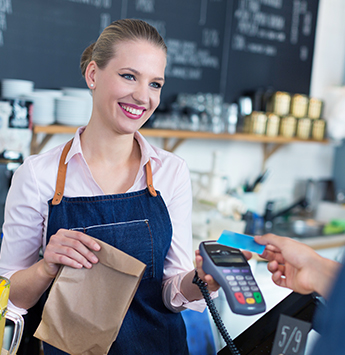Business woman with tablet