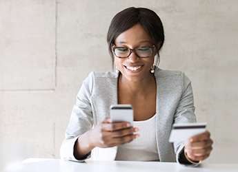 Business woman with tablet