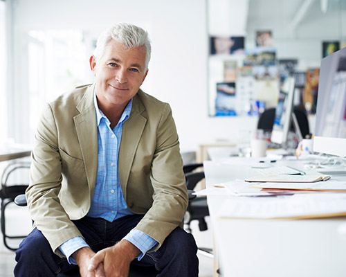 Business man in office setting