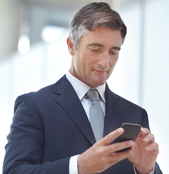 Gentleman checking his phone